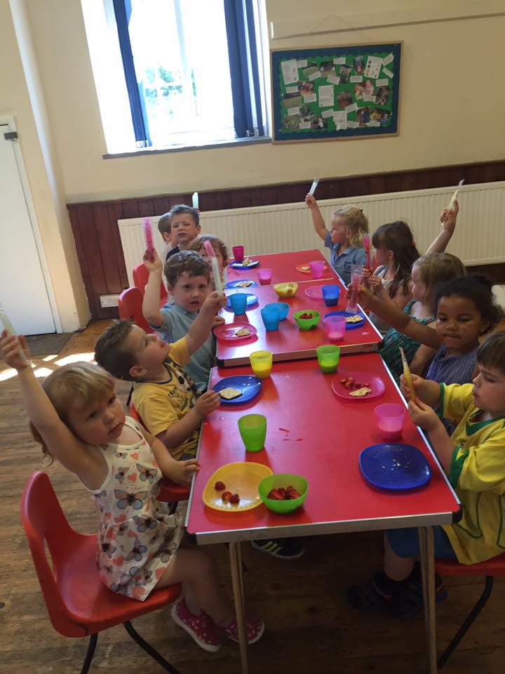 Ice lolly time on a hot day at Ridgeway playgroup