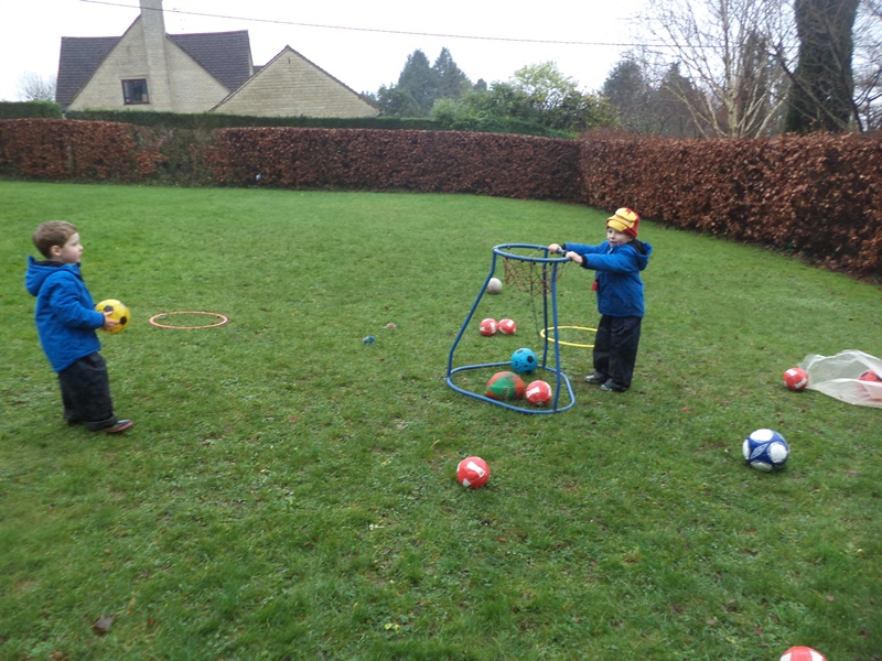 Outside ball play at Ridgeway Playgroup